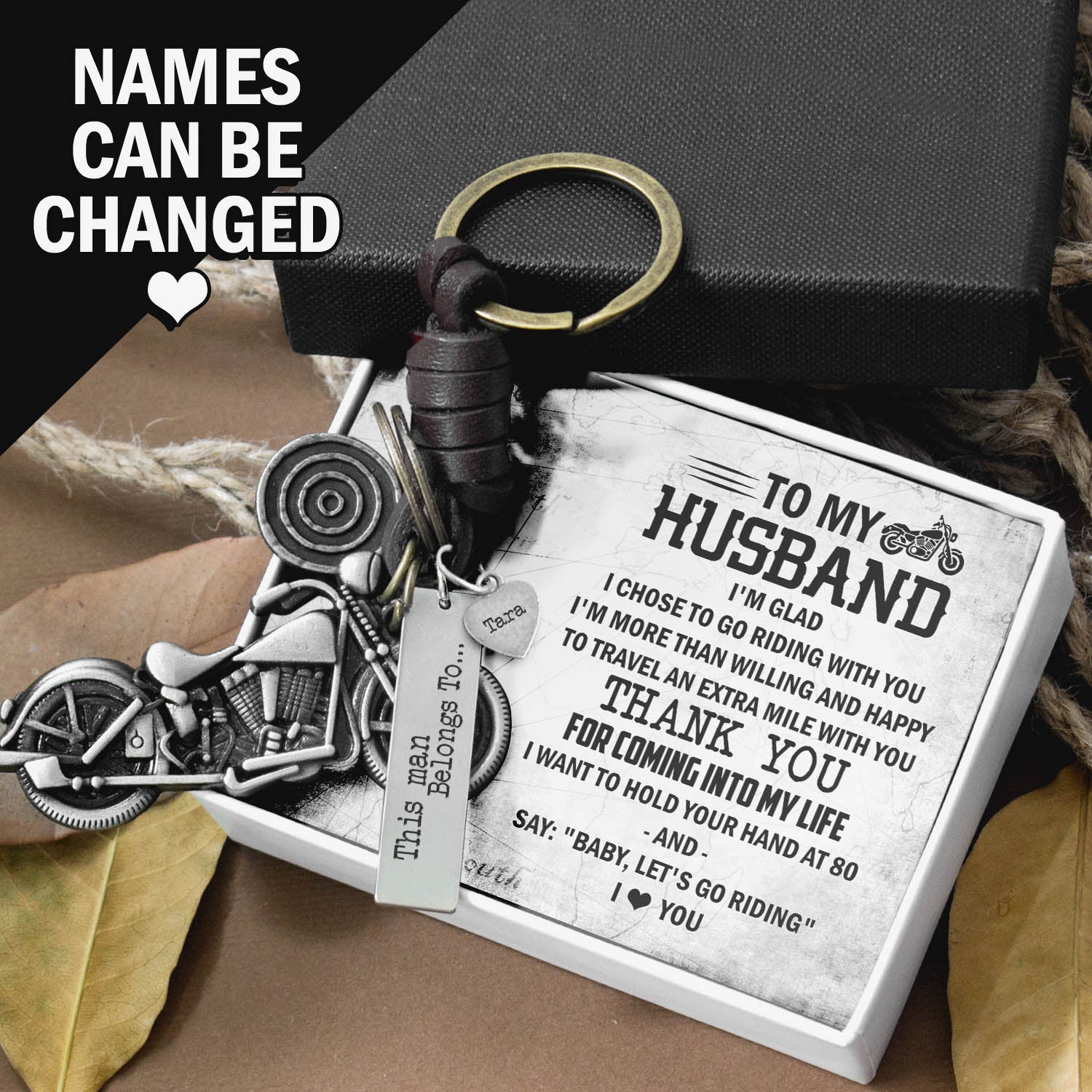 Personalized Motorcycle Keychain - Biker - To My Husband - This Man Belongs To - Ukgkx14006