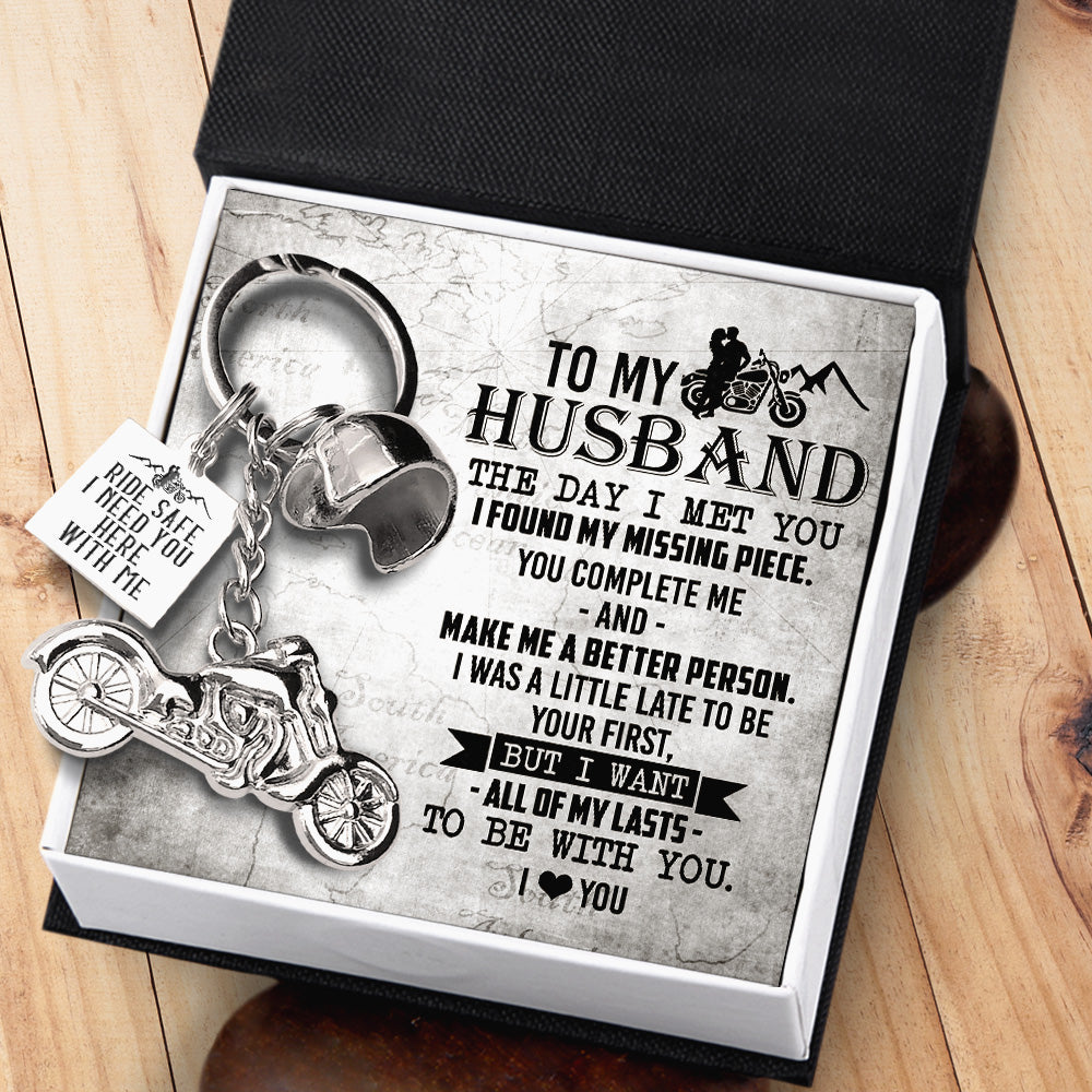 Classic Bike Keychain - To My Husband - I Need You Here With Me - Ukgkt14003 - Love My Soulmate