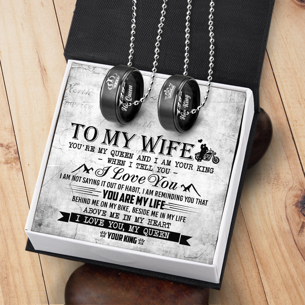 Couple Pendant Necklaces - To My Wife - You Are My Life - Ukgnw15003 - Love My Soulmate