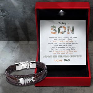 Fish Leather Bracelet - Fishing - To My Son - You Are The Reel Deal Of My Life - Ukgbzp16002