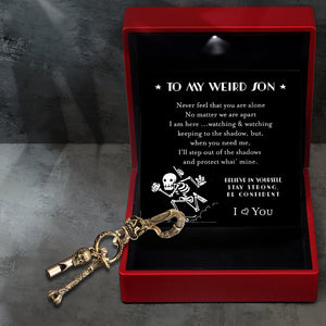 Skull Keychain Holder - Skull - To My Son - I Love You - Ukgkci16002