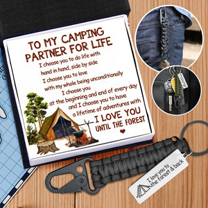 Paracord Keychain - Camping - To My Man - I Love You Until The Forest - Ukgkqe26006