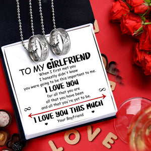 Couple Rune Ring Necklaces - Family - To My Girlfriend - I Love You - Ukgndx13009