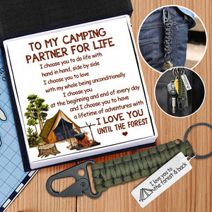 Paracord Keychain - Camping - To My Man - I Love You Until The Forest - Ukgkqe26006
