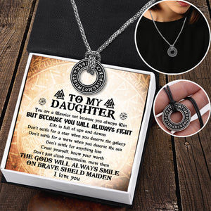 Viking Rune Necklace - Viking - To My Daughter - Trust Yourself, Know Your Worth - Ukgndy17001