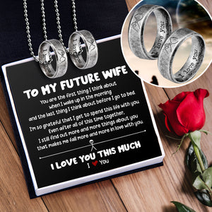 Steel Couple Necklaces - Family - To My Future Wife - I'm So Grateful That I Get To Spend This Life With You - Ukgndx25004