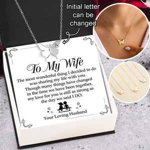 Personalized Butterfly Necklace - Family - To My Wife - I Do - Ukgncn15004