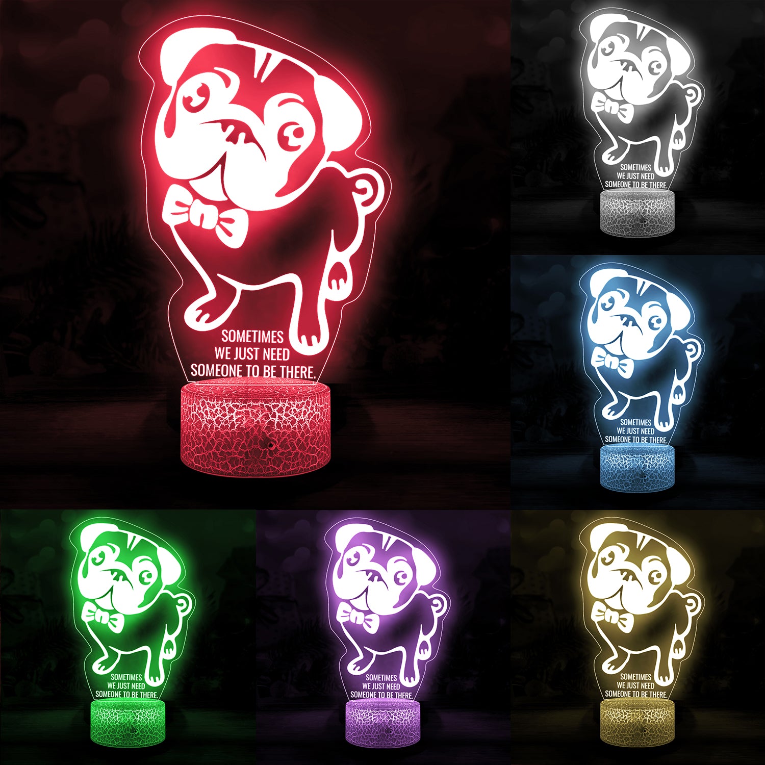 3D Led Light - Dog - Sometimes We Just Need Someone To Be There - Ukglca34003