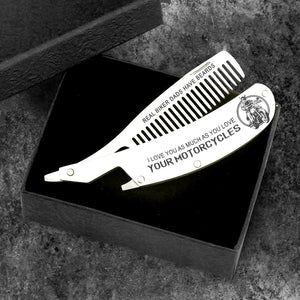 Folding Comb -Biker - To My Dad - I Love You As Much As You Love Your Motorcycles - Ukgec18006