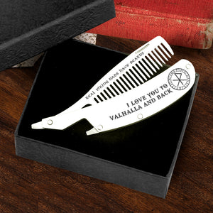 Folding Comb - Viking - To My Dad - I Love You To Valhalla And Back - Ukgec18005