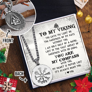 Compass Nordic Necklace - Viking - To My Viking Man - You Are My Compass - Ukgnfv26003