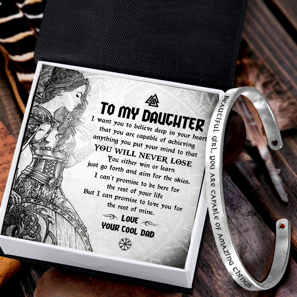 Viking Bracelet - Viking - To My Daughter - From Dad - You Will Never Lose - Ukgbzf17002