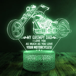 3D Led Light - Biker - My Grumpy Dad - I Love You As Much As You Love Your Motorcycles! - Ukglca18005