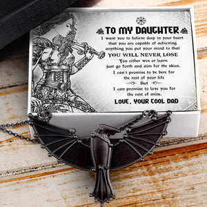 Dark Raven Necklace - Viking - To My Daughter - From Dad - You Will Never Lose - Ukgncm17002