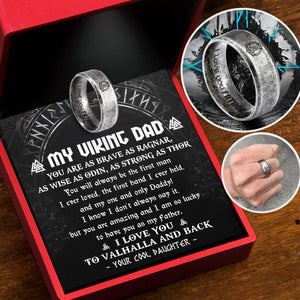 Viking Hammer Ring - Viking - To My Viking Dad - From Daughter - My One And Only Daddy - Ukgri18010