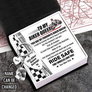 Personalised Helmet Keychain - Biker - To My Biker Queen - Enjoy The Ride And Never Forget Your Way Back Home - Ukgkwj13004