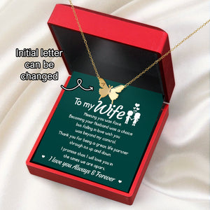 Personalized Butterfly Necklace - Family - To My Wife - I Love You Always & Forever - Ukgncn15005