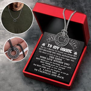Viking Rune Necklace - Viking - To My Viking Man - You Are A Warrior - Ukgndy26003