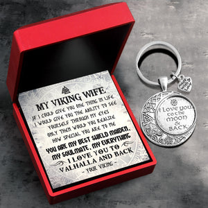 Vintage Moon Keychain - Viking - To My Wife - How Special You Are To Me - Ukgkcb15001