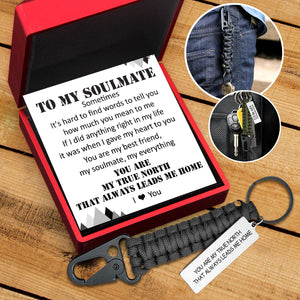 Paracord Keychain - Hiking - To My Soulmate - You Are My Best Friend, My Soulmate, My Everything - Ukgkqe13003