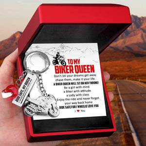 Superbike Helmet Keychain - Biker - To My Queen - Ride Safe For I Wheelie Love You - Ukgkwg13002