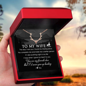 Antler Necklace - Hunting - To My Wife - I Love You - Ukgnt15007