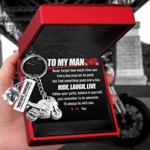 Superbike Helmet Keychain - Biker - To My Man - I Love You - Ukgkwg26003