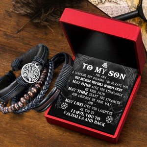 Personalised Viking Yggdrasil Bracelet - Viking - To My Viking Son - You Are A Warrior - Ukgbag16002