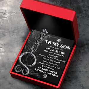 Troll Cross Necklace - Viking - To My Son - We Love You - Ukgnfq16001