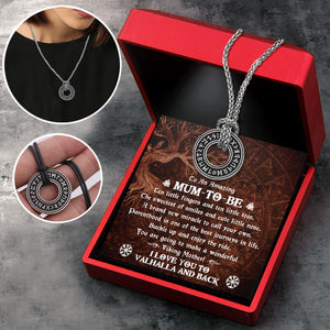 Viking Rune Necklace - Viking - To My Mum-to-be - I Love You To Valhalla And Back - Ukgndy19002