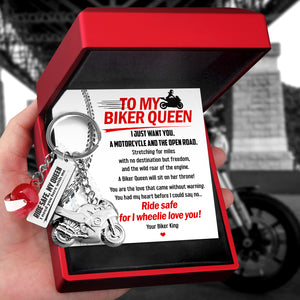Superbike Helmet Keychain - Biker - To My Queen - Ride Safe For I Wheelie Love You - Ukgkwg13001
