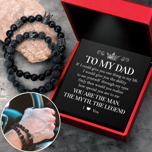 King & Queen Couple Bracelets - Family - To My Dad - You Are The Man, The Myth, The Legend - Ukgbae18002