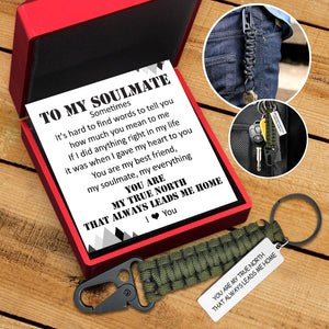 Paracord Keychain - Hiking - To My Soulmate - You Are My Best Friend, My Soulmate, My Everything - Ukgkqe13003