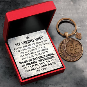 Vintage Moon Keychain - Viking - To My Wife - How Special You Are To Me - Ukgkcb15001