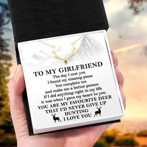 Antler Necklace - Hunting - To My Girlfriend - You Are My Favourite Deer - Ukgnt13004