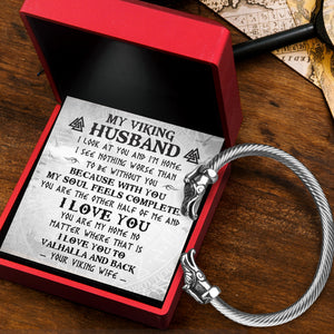 Norse Dragon Bracelet - Viking - To My Husband - You Are My Home - Ukgbzi14001