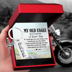 Eagle Keychain - Biker - To My Dad - I Love You - Ukgker18004