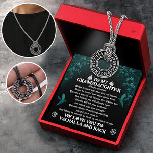 Viking Rune Necklace - Viking - To My Granddaughter - I Love You To Valhalla And Back - Ukgndy23001