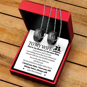 Couple Pendant Necklaces - Family - To My Wife - I Loved You Then - Ukgnw15012