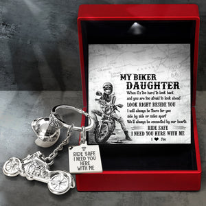 Classic Bike Keychain - Biker - To My Biker Daughter - We'll Always Be Connected By Our Hearts - Ukgkt17004