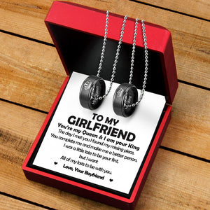 Couple Pendant Necklaces - Family - To My Girlfriend - All Of My Lasts To Be With You - Ukgnw13016