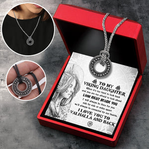 Viking Rune Necklace - Viking - To My Daughter - I Love You To Valhalla And Back - Ukgndy17002