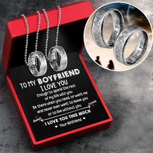 Steel Couple Necklaces - Family - To My Boyfriend - I Love You - Ukgndx12004