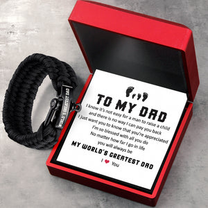 Paracord Rope Bracelet - Family - To My Dad - My World’s Greatest Dad - Ukgbxa18004