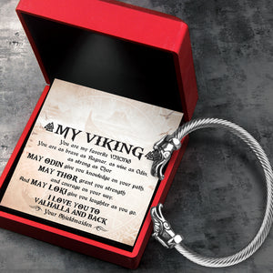 Personalised Norse Dragon Bracelet - Viking - To My Man - You Are My Favorite Viking - Ukgbzi26003