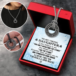 Viking Rune Necklace - Viking - To My Daughter - I Love You To Valhalla And Back - Ukgndy17004