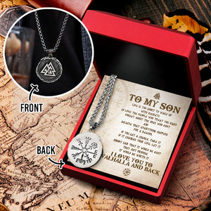 Compass Nordic Necklace - Viking - To My Son - I Love You To Valhalla And Back - Ukgnfv16003