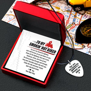 Superbike Necklace - Biker - To My Smokin' Hot Biker - Enjoy The Ride And Never Forget Your Way Back Home - Ukgncx26005