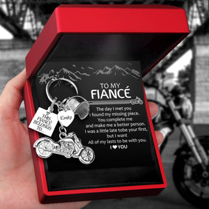 Personalised Classic Bike Keychain - Biker - To My Fiancé - I Love You - Ukgkt24005