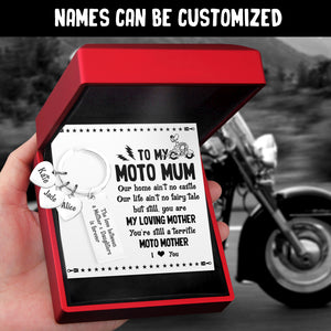 Personalised Keychain - Biker - To My Moto Mum - From Daughter - You're Still A Terrific Moto Mother - Ukgkc19003